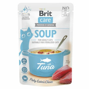 BRIT CARE CAT SOUP TUNA konservi kaķiem zupa Tuncis 75g